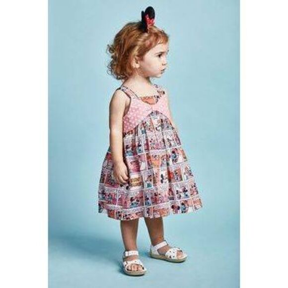 Disney x Pippa & Julie Mickey and Minnie Cartoon Comic Strip Dress - Picture 1 of 6